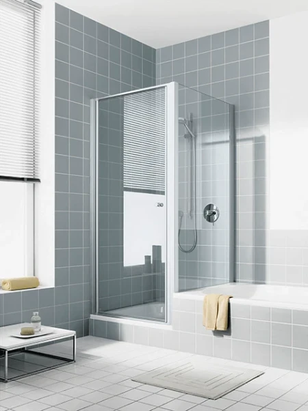 I2TWO080172PK Kermi Ibiza 2000 TWO zijwand 800 x 1750 mm - verstelbaarheid 770-800 mm - WEI ESG helder Clean - profiel : wit