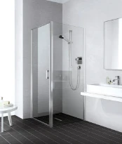 KERMI Liga zijwand helder gl (tub) 725-750x1850mm zilver mat