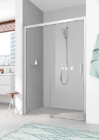 PORTE DE DOUCHE COULISSANTE KERMI PEGA verre de securite ESG helder reglable 1170-1200 - niche