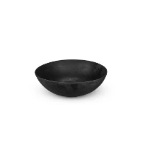 Looox Sink Collection lavabo à poser rond 400 mm - noir - céramique - sans trou de robinet - sans trop-plein