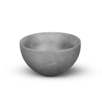 Looox Sink Collection lavabo à poser rond 230 mm - gris foncé raw - céramique - sans trou de robinet - sans trop-plein