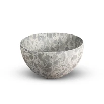 Looox Sink Collection lavabo à poser rond 230 mm - gris terrazzo - céramique - sans trou de robinet - sans trop-plein