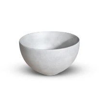 Looox Sink Collection lavabo à poser rond 230 mm - gris clair raw - céramique - sans trou de robinet - sans trop-plein