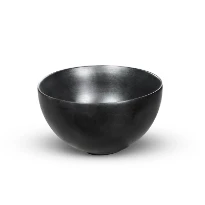 Looox Sink Collection lavabo à poser rond 230 mm - noir raw - céramique - sans trou de robinet - sans trop-plein