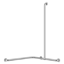 DELABIE Barre de douche + barre vert. coulissante Ø32 Inox satiné