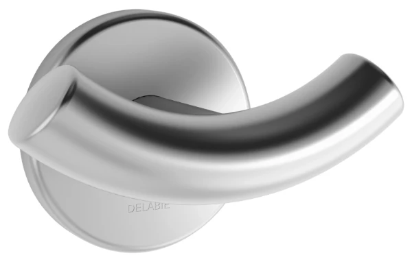 DELABIE Patère double Inox époxy blanc