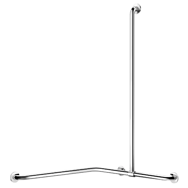 DELABIE Barre de douche + barre vert. coulissante Ø32 Inox brillant