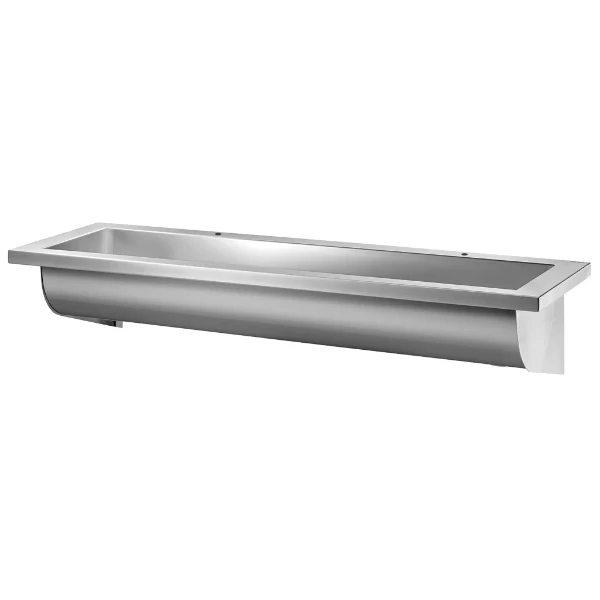 Delabie Canal wasgoot 1200 mm - 2 kraangaten - afloop rechts - RVS 304 mat