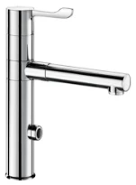 DELABIE Mitigeur élec. à bec orient. H.160 + 2 becs BIOCLIP Inox