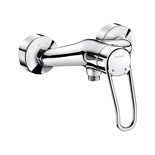 DELABIE Mitigeur de douche mécanique, manette ajourée, racc. S/C