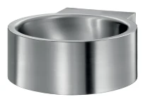 Delabie Redo lavabo mural 430 x 375 mm - RVS 304 mat - sans trou de robinet - sans trop-plein