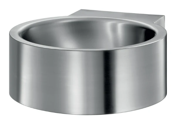 Delabie Redo lavabo mural 430 x 375 mm - RVS 304 mat - sans trou de robinet - sans trop-plein