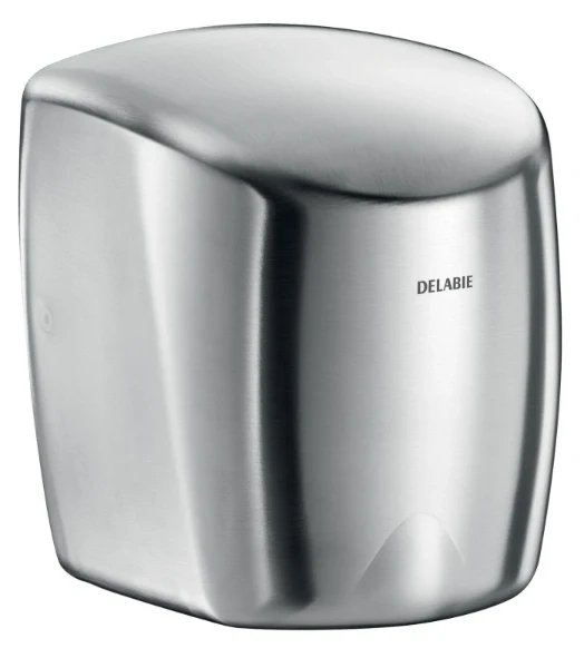 DELABIE HIGHFLOW handendroger met dubbele luchtstraal, mat RVS
