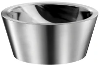 Delabie Algui lavabo à poser rond 375 mm - RVS 304 (extérieur mat intérieur brillant) - sans trou de robinet - sans trop-plein