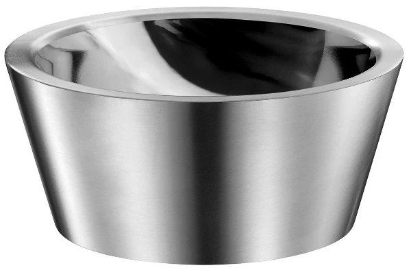Delabie Algui lavabo à poser rond 375 mm - RVS 304 (extérieur mat intérieur brillant) - sans trou de robinet - sans trop-plein