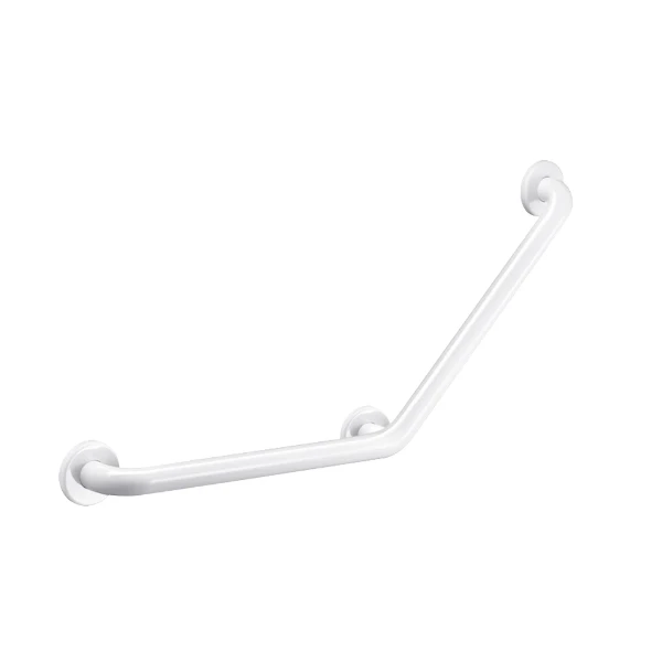 DELABIE Barre à 135° Basic Ø32 400x400 3 points fix. Époxy blanc