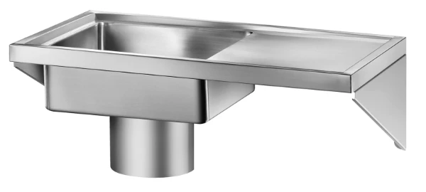 DELABIE Gipstafel muurm. RVS 304 mat gepolijst
