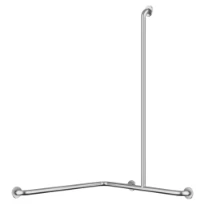 POIGNEE D'APPUI COIN 750 - 750 o 1150 ! 32MM inox 304 bactériostatique barre de douche d'angle 2murs avec barre verticale
