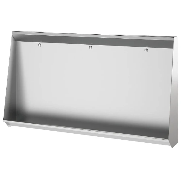DELABIE Stalle d'urinoir L à encastrer L.1800 alim. arrière Inox 304 sat