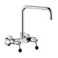 DELABIE Mél. mural 60 l/min, bec orientable par-dessus Ø22 L.300