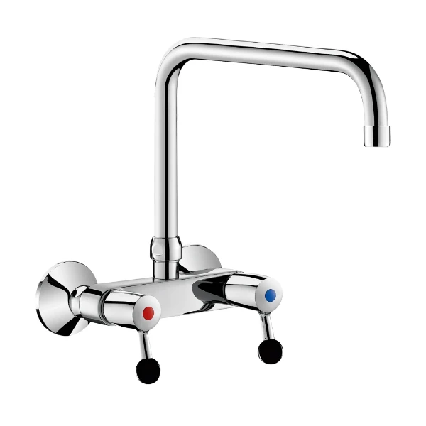 DELABIE Mél. mural 60 l/min, bec orientable par-dessus Ø22 L.300