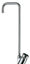 Delabie robinet eau froide avec bec col de cygne pour tube Rilsan 4x6 - chrome