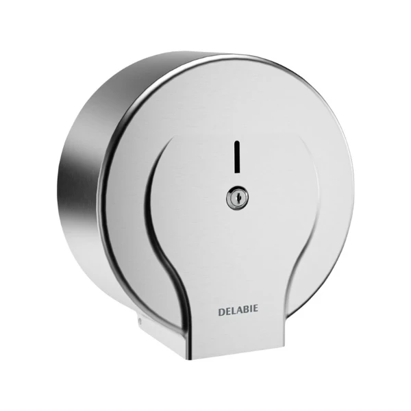 DELABIE Distributeur de papier WC pr bobine 400 m Inox 304 satiné