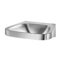 Delabie Fraju lavabo mural 530 x 470 mm - RVS 304 mat - sans trou de robinet - sans trop-plein