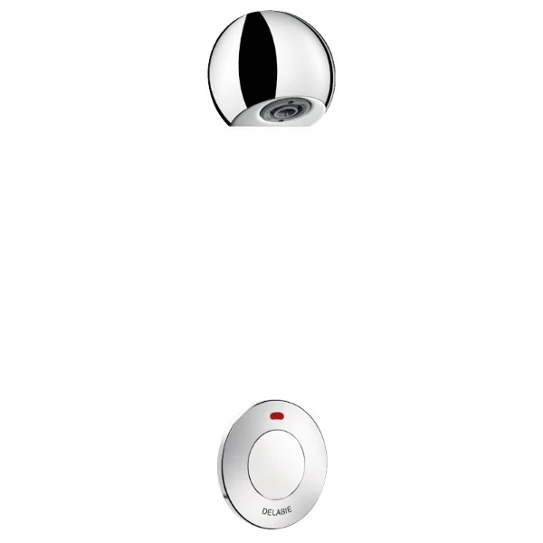 DELABIE Set TEMPOSTOP AB douche M1/2" kraan TC 200 ~15sec + ROUND