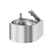Delabie SXS complete lavabo électronique complet 390 x 360 mm - RVS 304 mat - avec mitigeur électronique - sans trop-plein
