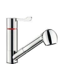 MITIGEUR DELABIE SECURITHERM chromé . monocommande a.douchette extractible