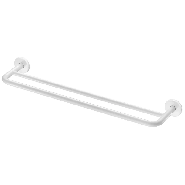 DELABIE Porte-serviette 2 barres Ø20 L.600 Inox époxy blanc