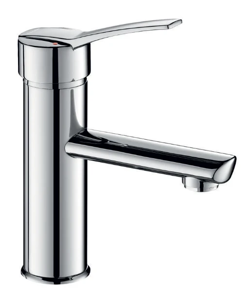 MELANGEUR DE LAVABO MONO-COMMANDE DELABIE SECURITHERM chromé bec fixe/eq.pression avec manette 102 mm/cart.diam 40/sans vidage/3lmin