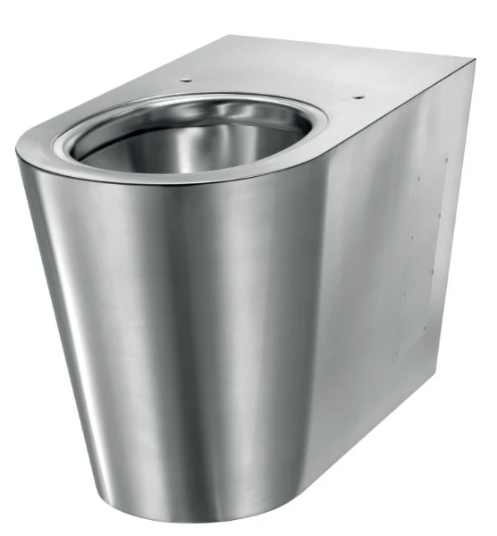 Delabie S21 P cuvette sortie H Back to Wall - Inox mat - B360xD580 mm - fixations visibles - connection eau direct