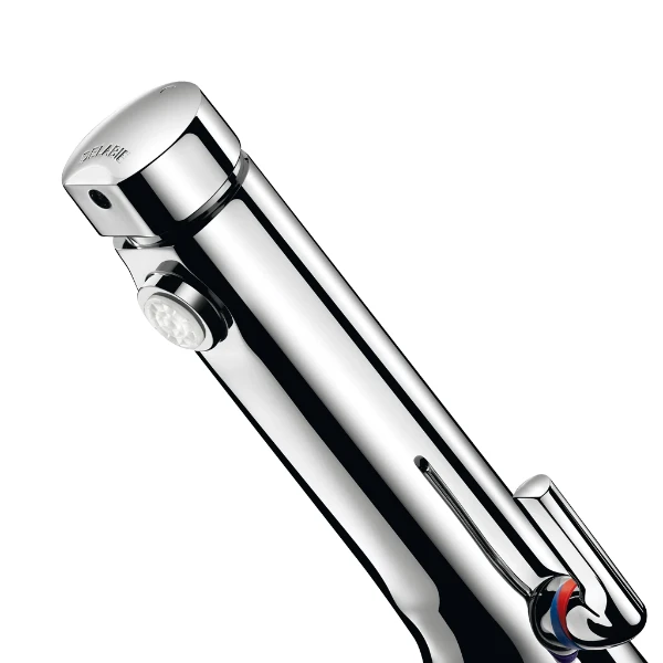 MELANGEUR DE LAVABO DELABIE TEMPOSOFT 2 3/8 chromé temporise a/flexibels s/robinet d'arret,deb.3l/min