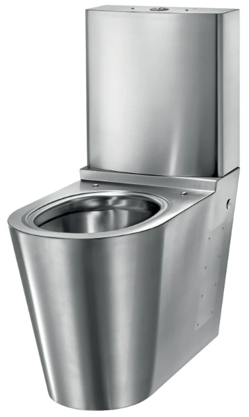 Delabie S21 toilette PACK (toilette + réservoir) - Inox mat - B370xD620 mm - fixation visible