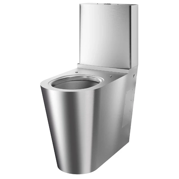 Delabie 700 PMR S toilette PACK (toilette + réservoir) - Inox mat - B370xD700 mm - fixation visible