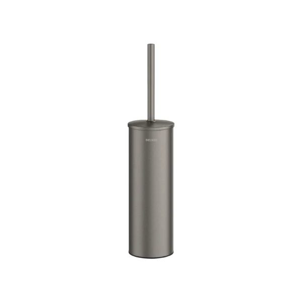 DELABIE Pot à balai WC mural avec couvercle Inox anthracite métallisé
