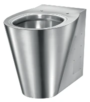 Delabie BCN P toilette sorti H Back to Wall - Inox mat - B360xD580 mm - fixation visible - connection eau direct