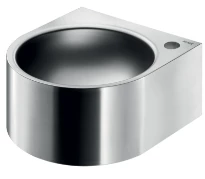 Delabie Facil lavabo mural 390 x 360 mm - RVS 304 mat - avec trou de robinet droite - sans trop-plein