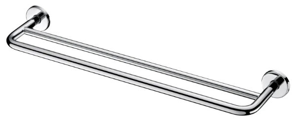 DELABIE Porte-serviette 2 barres Ø20 L.600 Inox poli brillant