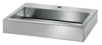 Delabie Aqueduto lavabo mural 700 x 440 mm - RVS 304 mat - avec trou de robinet - sans trop-plein
