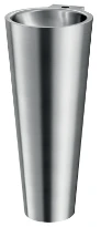 Delabie Baila lavabo sur pied 310 x 310 x 830 mm - RVS 304 mat - avec trou de robinet - sans trop-plein