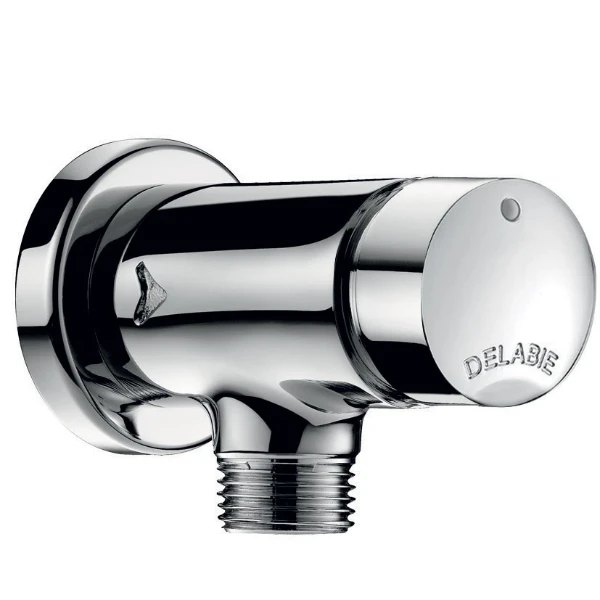 ROBINET URINOIR DELABIE TEMPOSTOP 1/2 laiton robinet équerre,touche,fermeture automatique,3 sec