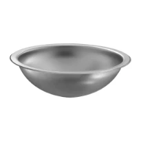 Delabie Hemi lavabo encastré rond 310 mm - RVS 304 mat - sans trou de robinet - sans trop-plein