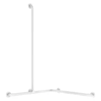 DELABIE Barre + barre vert. pr siège douche Ø32 Nylon blanc