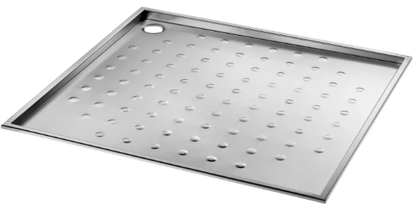 Delabie receveur de douche 800 x 800 x 30 mm - RVS 304 mat