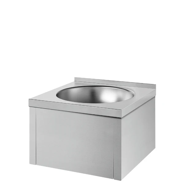 Delabie SXS lavabo avec commande au genou 385 x 385 mm - RVS 304 mat - sans robinet - sans trop-plein