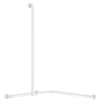 DELABIE Barre de douche + barre verticale Basic Ø32 époxy blanc