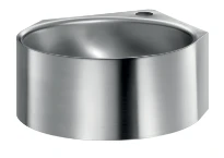 Delabie Minimal lavabo d'angle mural 420 x 340 mm - RVS 304 mat - avec trou de robinet - sans trop-plein